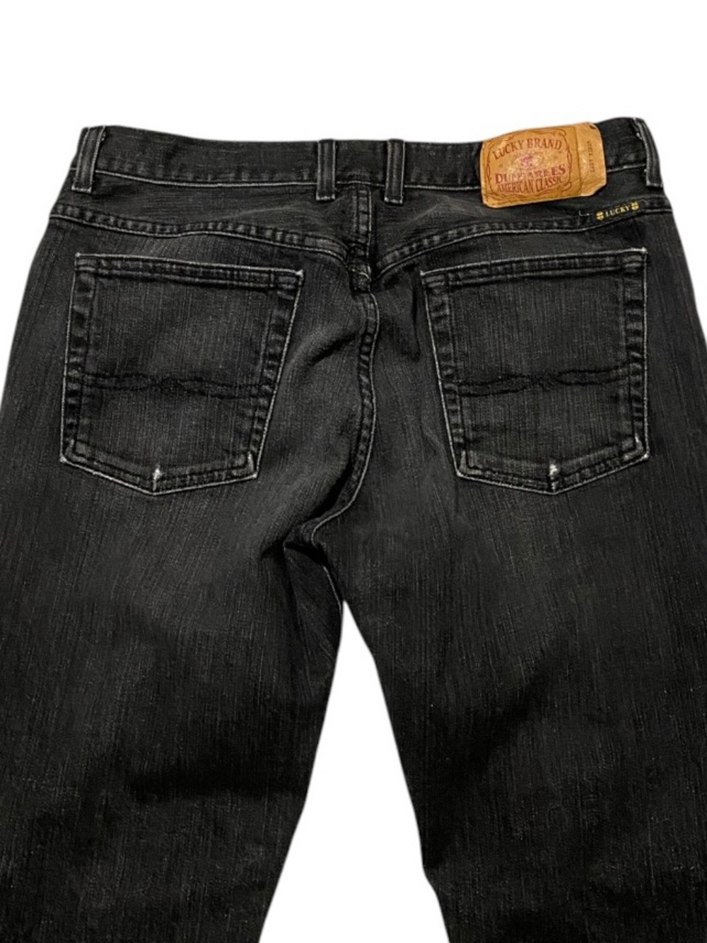 Lucky Brand Easy Rider Black Bootcut Jeans 6/28 Button Fly Vintage Y2K USA Made - Picture 6 of 11